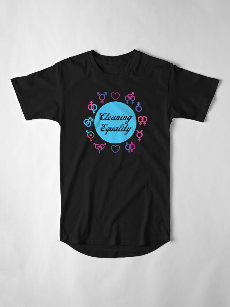 Alternate view of Cleaning Equality Gender Inclusive Housekeeping Pride Long T-Shirt