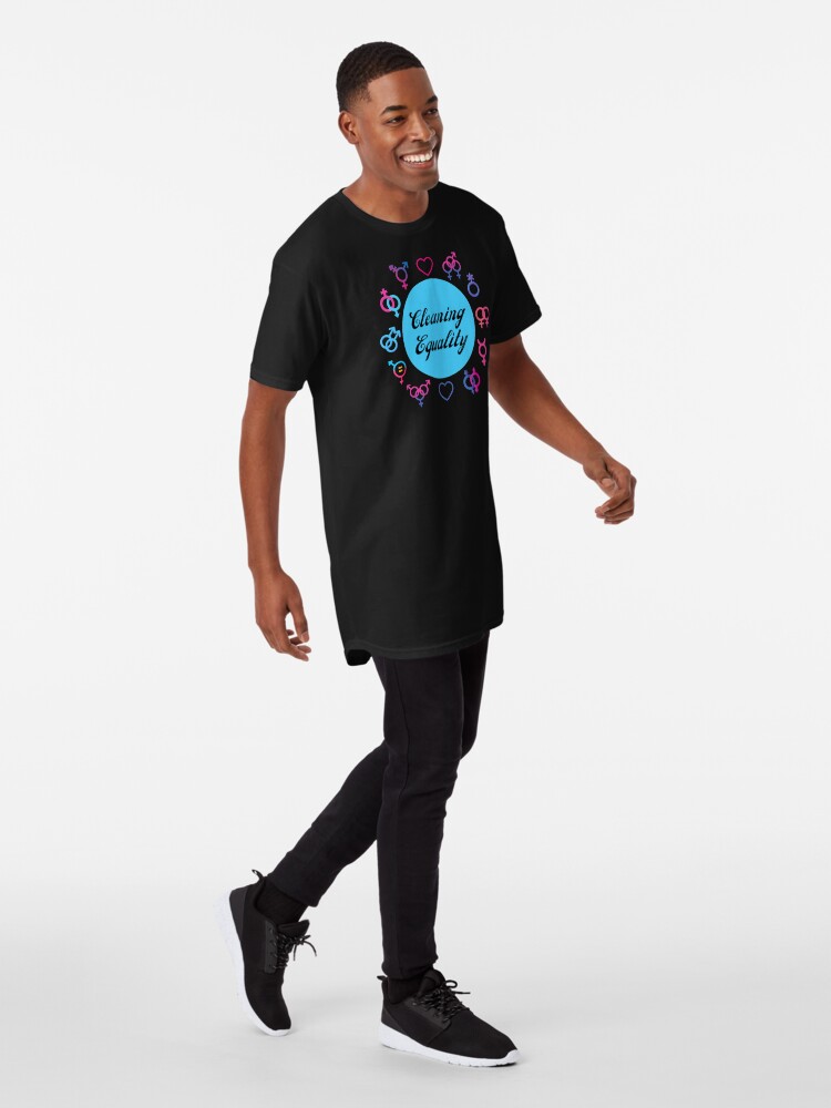 Alternate view of Cleaning Equality Gender Inclusive Housekeeping Pride Long T-Shirt