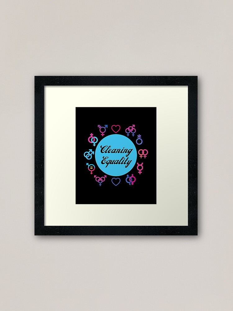 Alternate view of Cleaning Equality Gender Inclusive Housekeeping Pride Framed Art Print