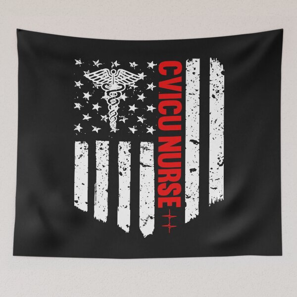 Item preview, Cvicu Nurse American Flag Patriotic RN Registered Nurse Gift T-Shirt designed and sold by Expand-colombus.
