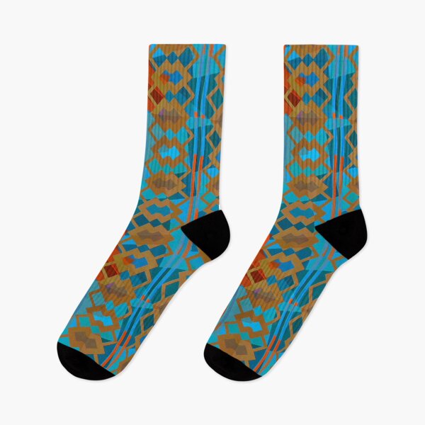 Item preview, Patio Orange and Teal Geometric  designed and sold by Sharon Schwalbe.