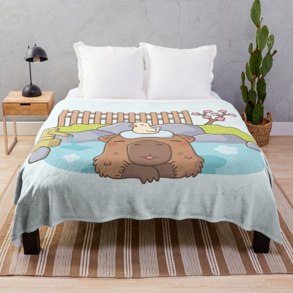 Item preview, Cute Capybara Relaxing in Onsen Hot Spring designed and sold by rustydoodle.