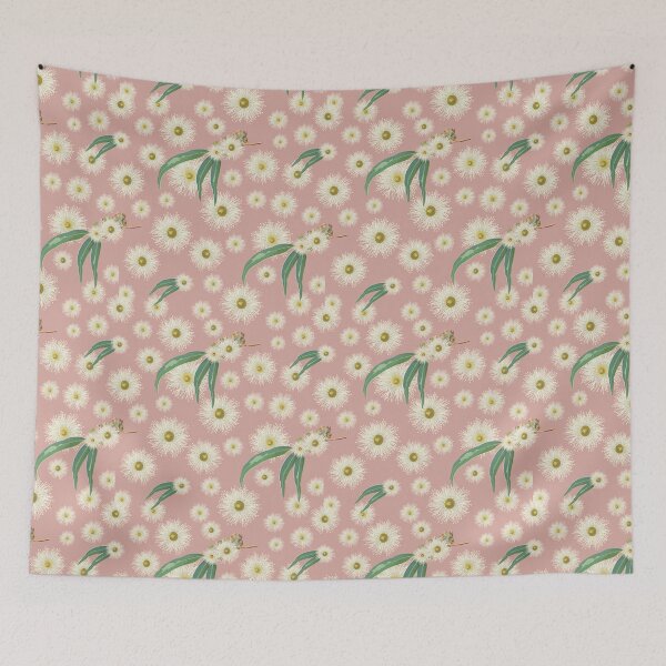Item preview, Australian Native Flowers Bloom - Pink and Cream designed and sold by Sketchbook Designs.