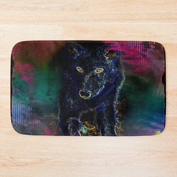 Item preview, Glowing Neon Arctic Wolf Abstract designed and sold by McGee-Artistry.