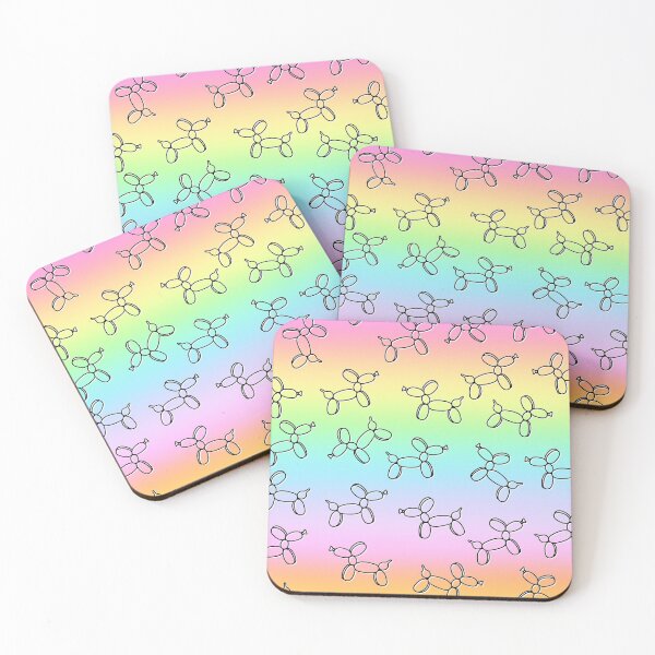 Item preview, Colorful Balloon Dogs Print! (Horizontal Pastel Rainbow Gradient) designed and sold by KelseyLovelle.