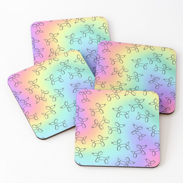 Item preview, Colorful Balloon Dogs Print! (Curvy Pastel Rainbow Gradient) designed and sold by KelseyLovelle.