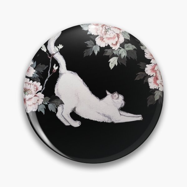 Item preview, Sleepy Kitten and Peonies designed and sold by mooonhannah.