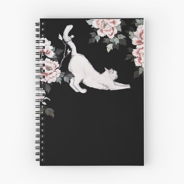 Item preview, Sleepy Kitten and Peonies designed and sold by mooonhannah.