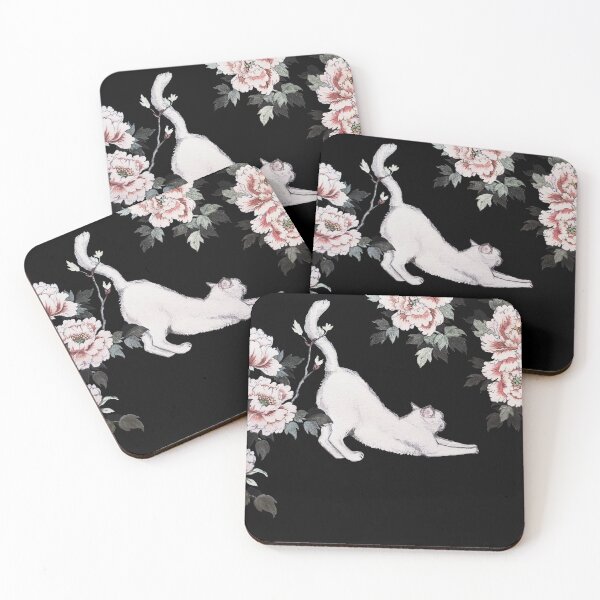 Item preview, Sleepy Kitten and Peonies designed and sold by mooonhannah.