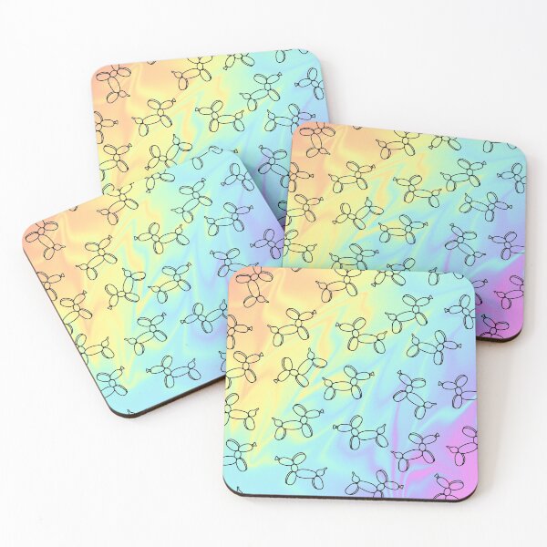 Item preview, Colorful Balloon Dogs Print! (Marbled Rainbow Background) designed and sold by KelseyLovelle.