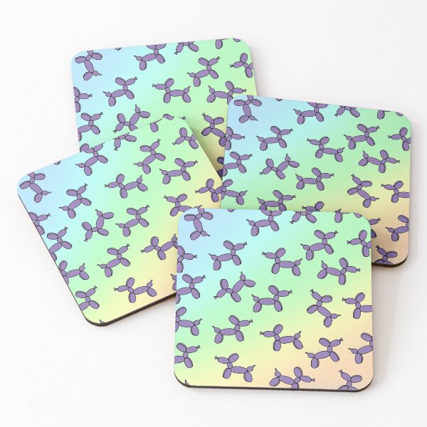 Item preview, Purple Balloon Dogs Print! (Pastel Rainbow Background) designed and sold by KelseyLovelle.