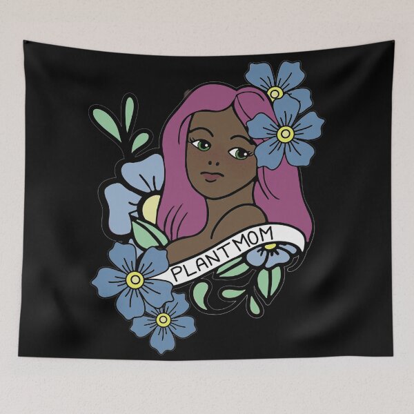 Item preview, Plant Mom and Flowers, Plant Lover, Blue Flowers designed and sold by 10pmCreations.