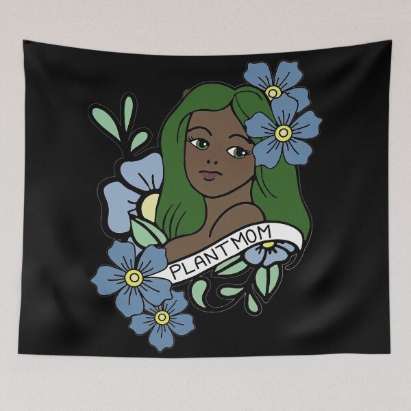 Item preview, Plant Mom and Flowers, Plant Lover, Blue Flowers designed and sold by 10pmCreations.