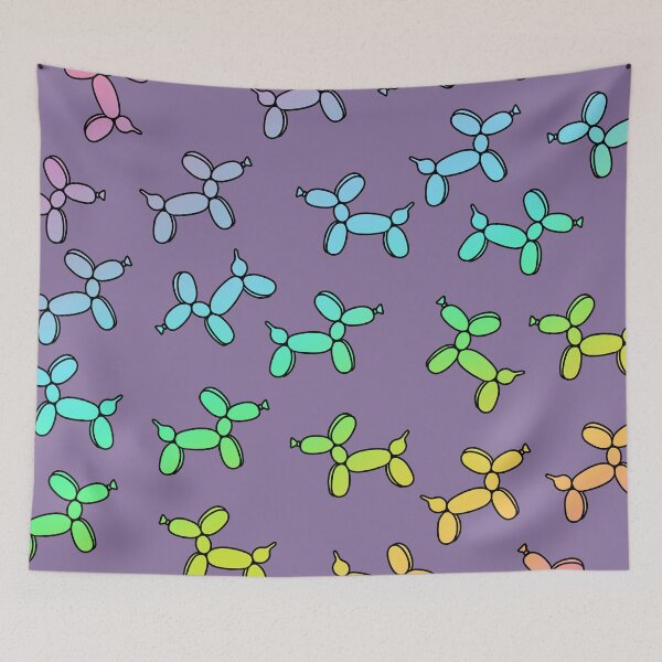 Item preview, Rainbow Balloon Dogs Print! (Purple Background) designed and sold by KelseyLovelle.