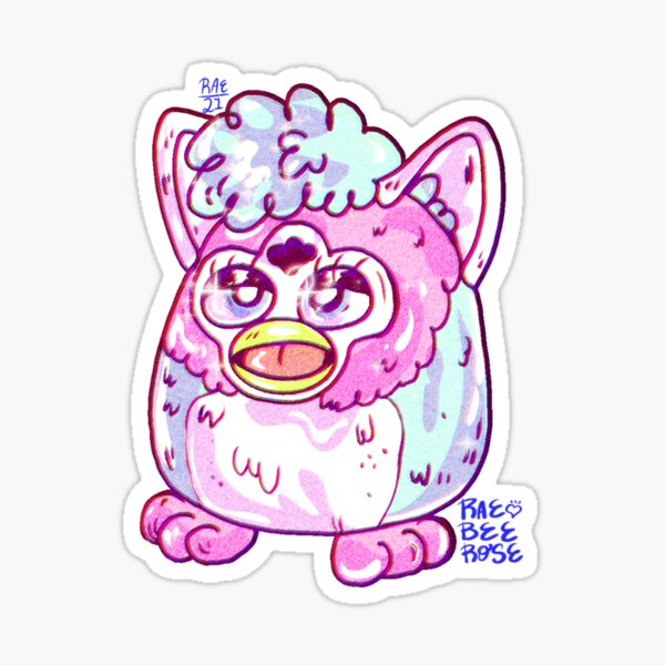 Glitter Furby Sticker