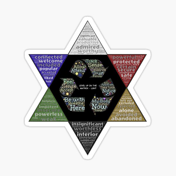 6 Pointed Star Level Up In The Matrix Sticker