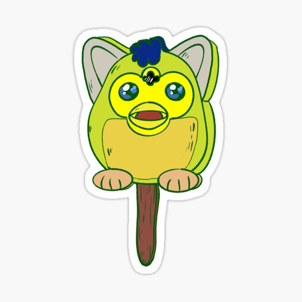 Kiwi Furby gum ball ice cream Sticker