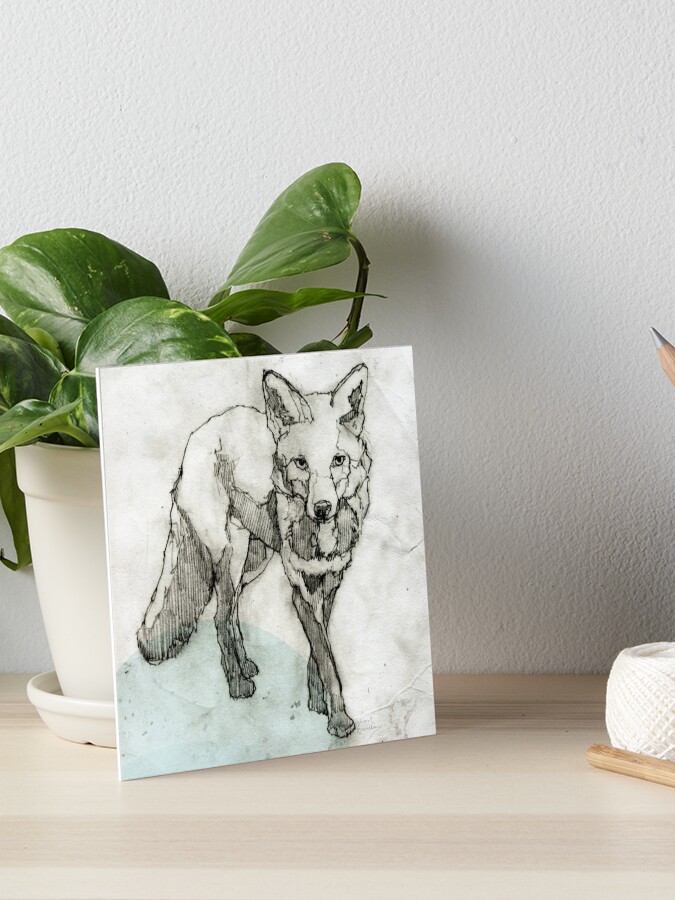 Thumbnail 1 von 2, Galeriedruck, Fuchs Zeichnung designt und verkauft von ghostwillow.