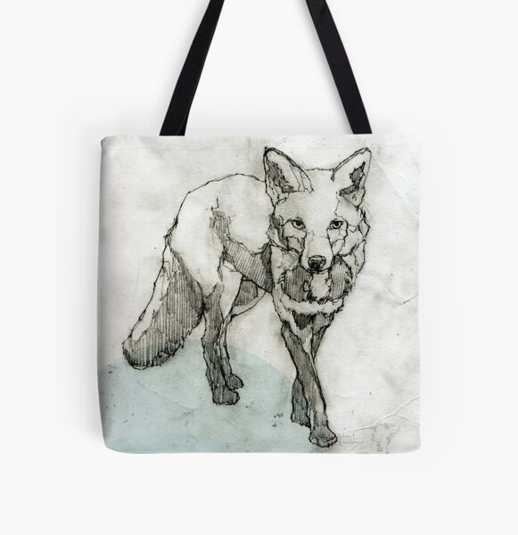 Fuchs Zeichnung Allover-Print Tote Bag