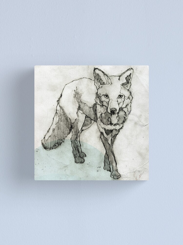 Alternative Ansicht von Fuchs Zeichnung Leinwanddruck