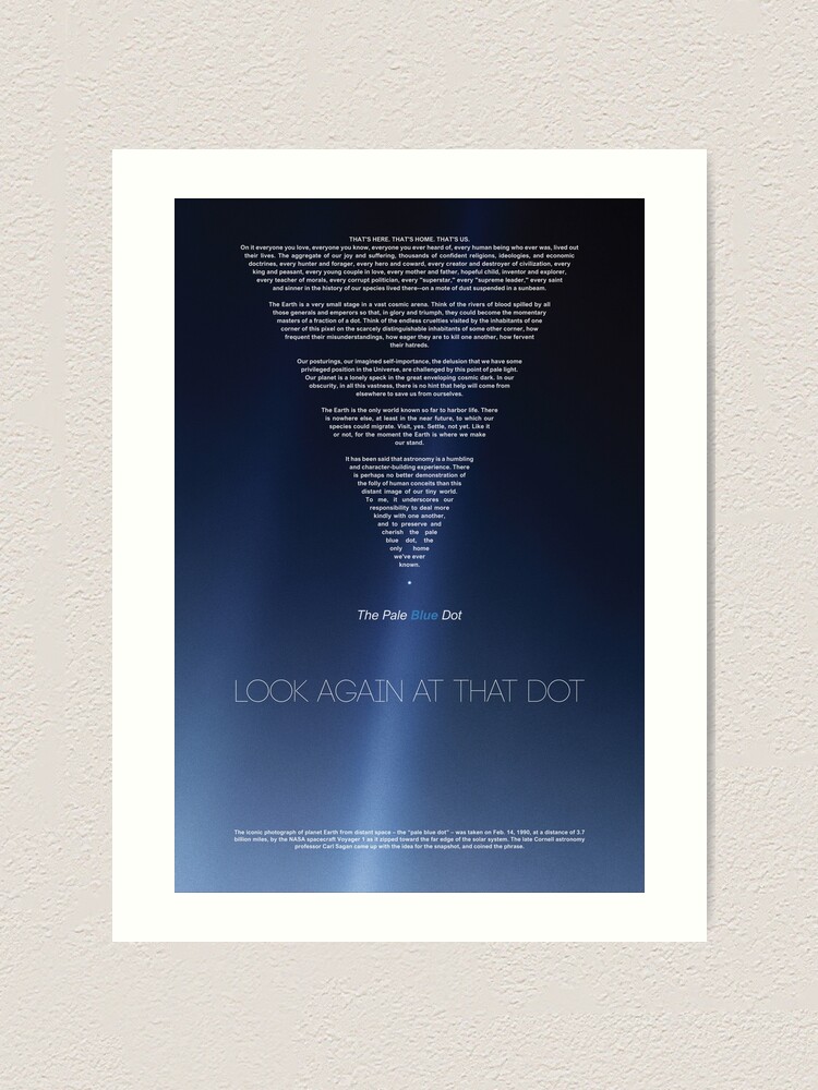 The Pale Blue Dot Framed Poster