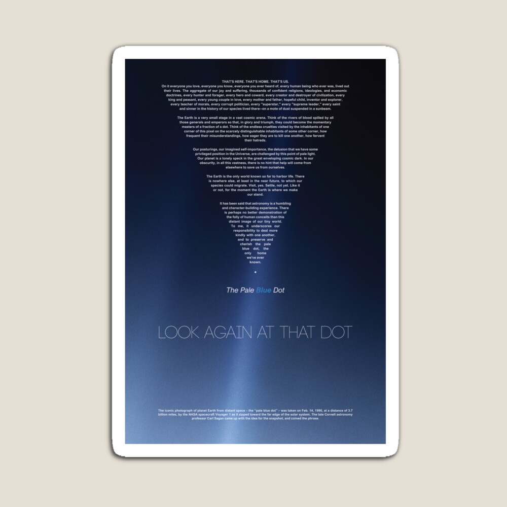 Carl Sagan Pale Blue Dot - revisited 2020, minimal-design Posters &  Prints Art Print for Sale by artColourized