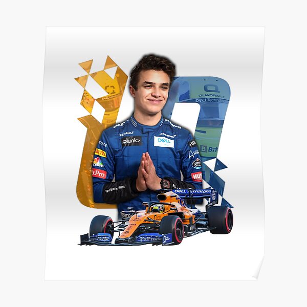 Lando Norris # 4 - Renndesign Poster