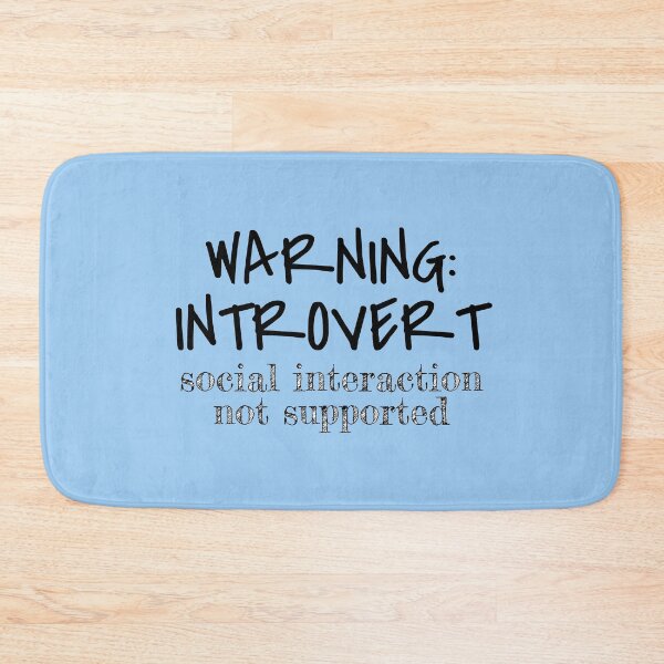 Item preview, Warning: introvert social interaction not supported - light blue designed and sold by introvertcafe.