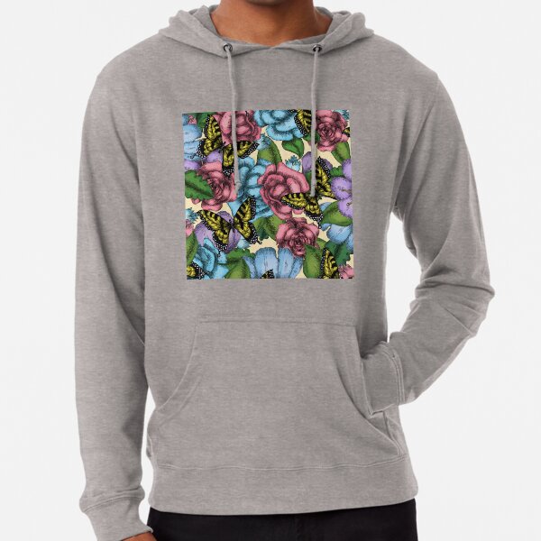 artist union pink rose hoodie