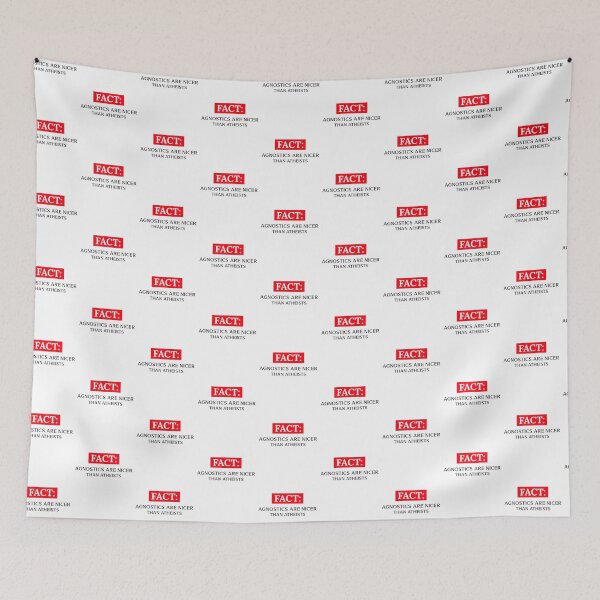 Item preview, Agnostics Are Nicer Than Atheists (White) designed and sold by AbsurdlyEpic.