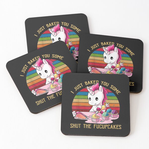 Item preview, I Just Baked You Some Shut The Fucupcakes Unicorn Baker TShirt1 designed and sold by blancatawa.