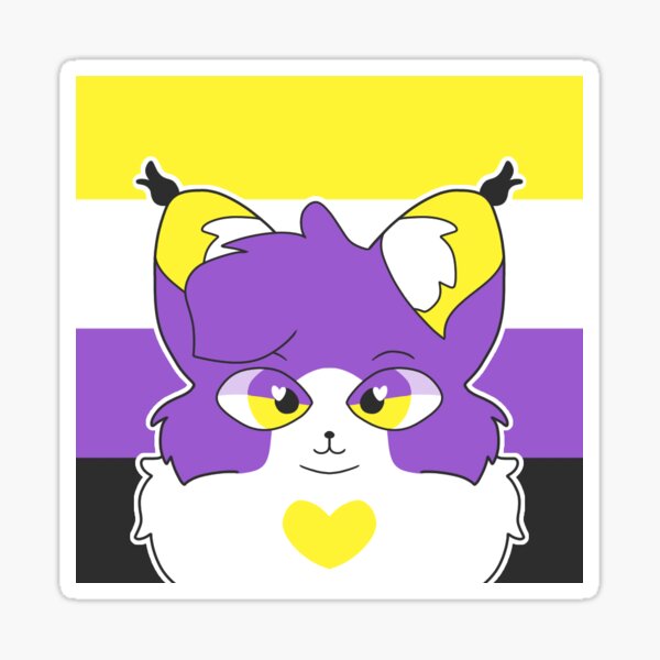 Nonbinary Pride Cat Sticker
