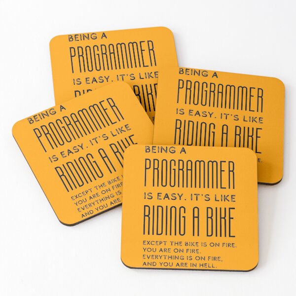 Item preview, Being a programmer is easy. It's like riding a bike - Funny Programming Jokes designed and sold by SkyStract.
