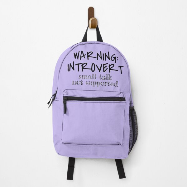 Item preview, Warning: introvert small talk not supported - light purple designed and sold by introvertcafe.