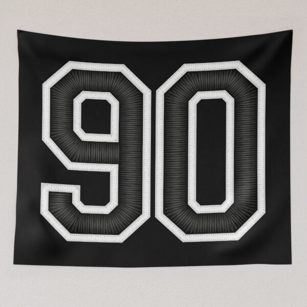 Item preview, 90 Black Jersey Sports Number ninety Football 90 designed and sold by elhefe.