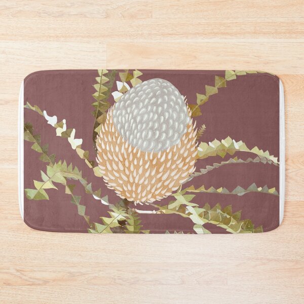 Item preview, “Banksia”  | Dusty Deep Pink Background designed and sold by LiseHoltArt.