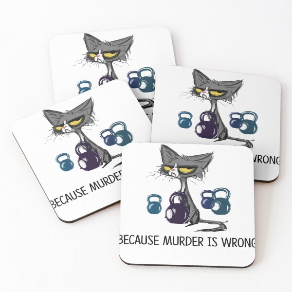 Item preview, Black Cat Workout Because Murder Is Wrong designed and sold by tuanxkrheyerat.