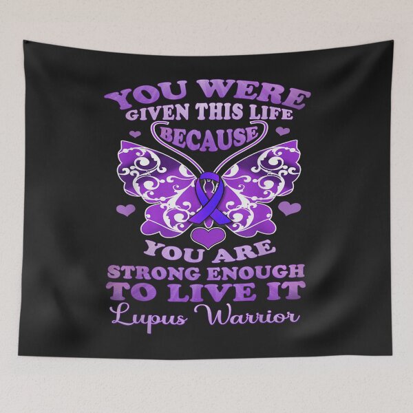 Item preview, Lupus Awareness Butterfly Shirt Because You Are Strong Women TShirt39 designed and sold by blancatawa.