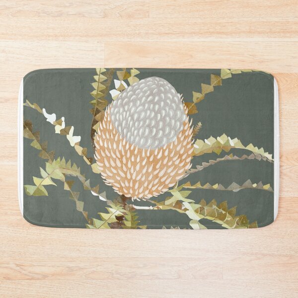 Item preview, "Banksia" | Dusty Deep Green Background designed and sold by LiseHoltArt.