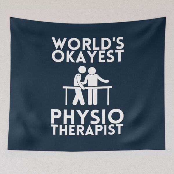 Item preview, World's Okayest Physiotherapist designed and sold by ladylaughprints.