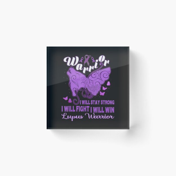 Item preview, Lupus Awareness Warrior Purple Ribbon Butterfly Wolf Womens TShirt38 designed and sold by blancatawa.