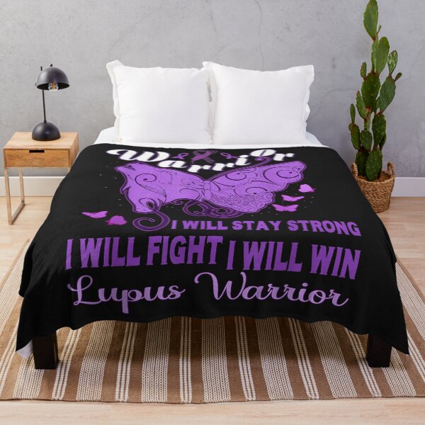 Item preview, Lupus Awareness Warrior Purple Ribbon Butterfly Wolf Womens TShirt38 designed and sold by blancatawa.