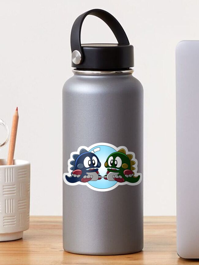 Thumbnail 1 of 3, Sticker, Shadowy Bubble Bobble Vector Design designed and sold by djspacegr.