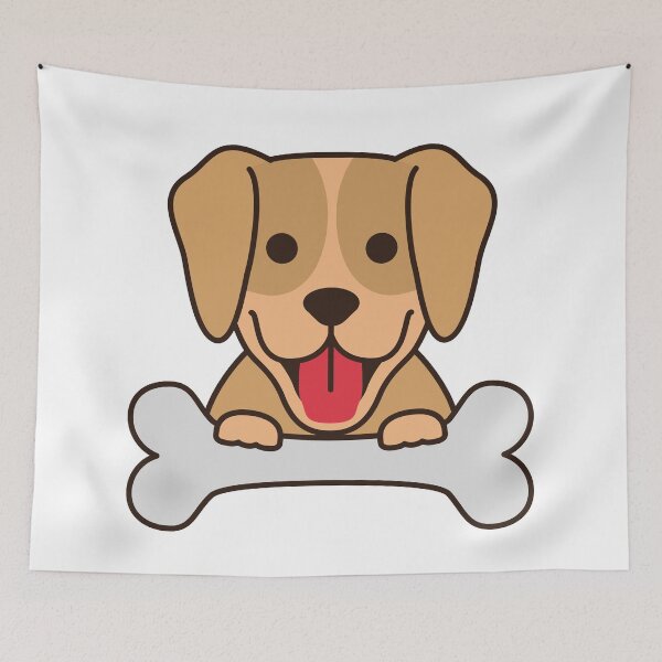 Item preview, Cute labrador puppy with bone designed and sold by happyfunshop.