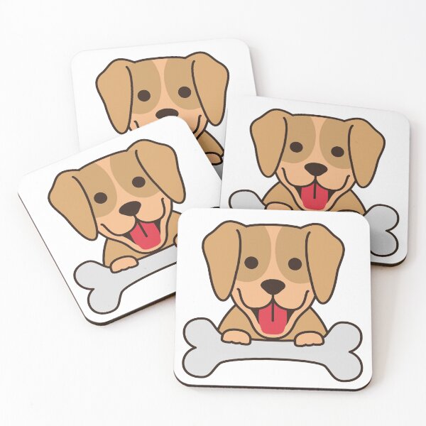 Item preview, Cute labrador puppy with bone designed and sold by happyfunshop.