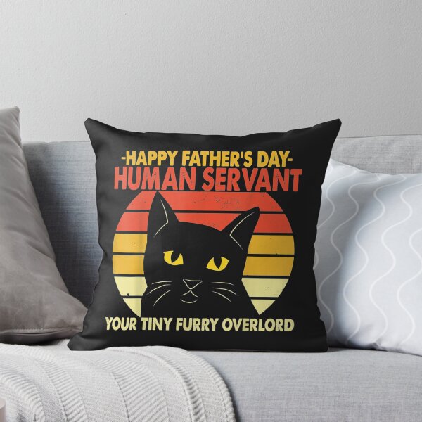 Item preview, Mens Happy Fathers Day Human Servant Your Tiny Furry Overlord TShirt11 designed and sold by blancatawa.
