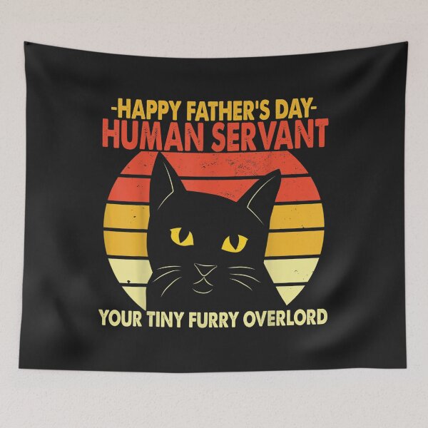 Item preview, Mens Happy Fathers Day Human Servant Your Tiny Furry Overlord TShirt11 designed and sold by blancatawa.