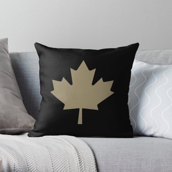 Maple Leaf Pattern - Drake Gold Throw Pillow