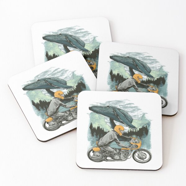 Item preview, Cafe racer rider and whale designed and sold by Facelessguy.