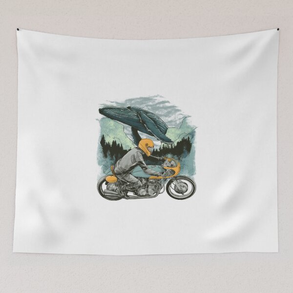 Item preview, Cafe racer rider and whale designed and sold by Facelessguy.